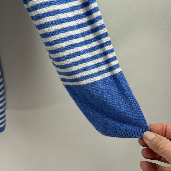 Talbots Linen/Viscose Long Sleeve Striped Pull Over Top, XL - Picture 3 of 7